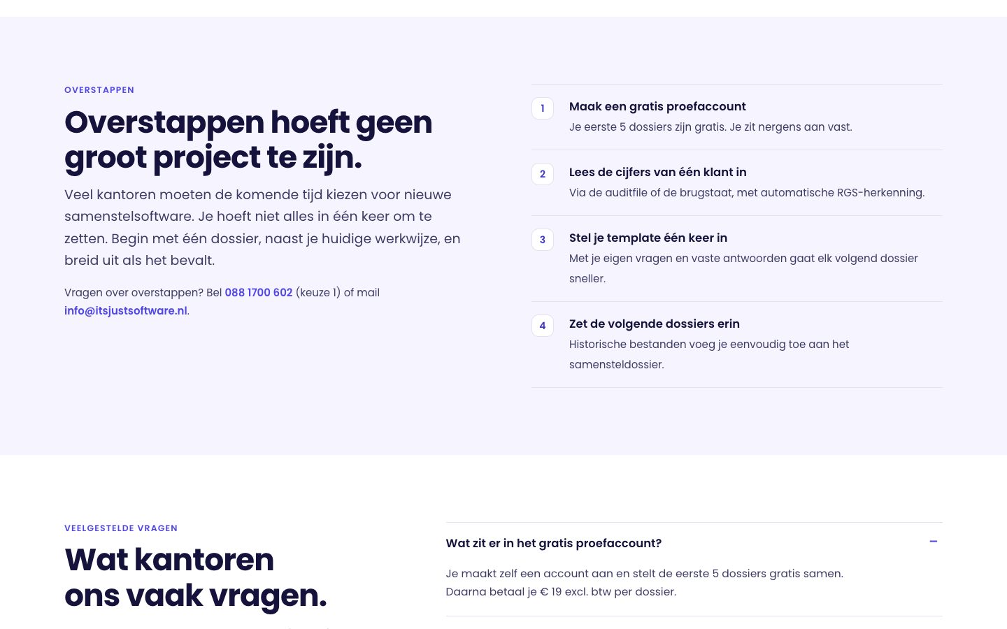 Overstappen in vier stappen